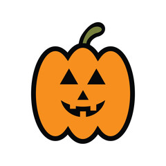 Illustration Vector Graphic Simple Pumpkin