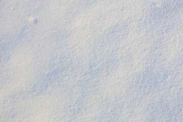 Texture surface of snow. Background with selective focus and copy space