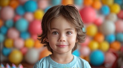 portrait of a child boy  in playground