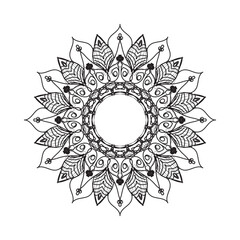 Mandala seamless pattern floral ornament