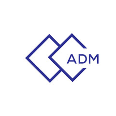 ADM Letter logo design template vector. ADM Business abstract connection vector logo. ADM icon circle logotype.
