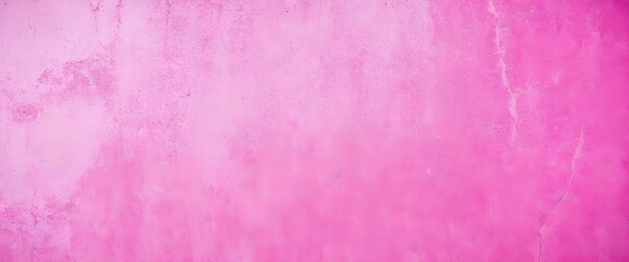 Obraz premium Rough pink wall texture background banner. Pink grunge background.