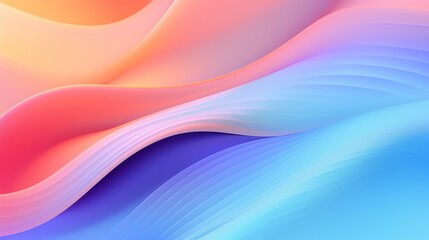 Fototapeta premium Modern trendy holographic gradient pastel neon color wave abstract banner background. Created with Generative AI