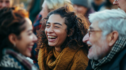 Capture genuine emotions and reactions in candid shots. People connecting, laughing, or expressing vulnerability can evoke powerful responses. Generative AI - obrazy, fototapety, plakaty