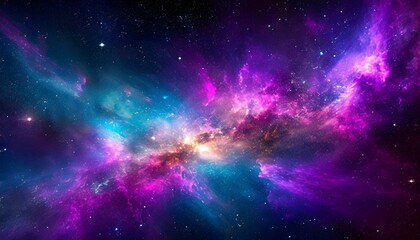 Colorful space galaxy background wallpaper
