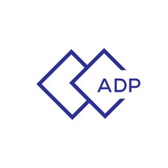 ADP Letter logo design template vector. ADP Business abstract connection vector logo. ADP icon circle logotype.
