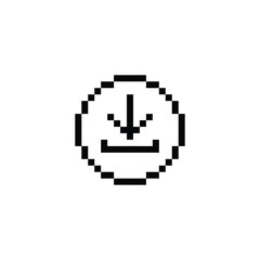download pixel art icon vector 8 bit game sign