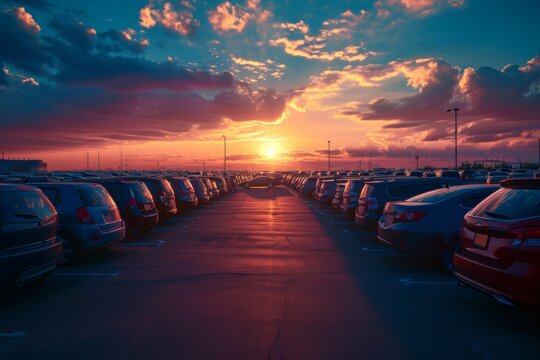lots of cars on car parking