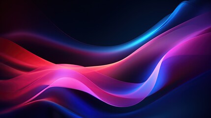 Modern abstract background with liquid holographic neon curved waves in motion. Gradient color design for banner, and wallpaper concept backdrop. Generative AI