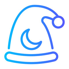 sleeping cap gradient icon