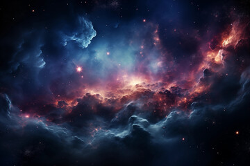 Fototapeta premium abstract deep space image with stars and clouds_2