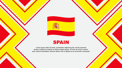 Spain Flag Abstract Background Design Template. Spain Independence Day Banner Wallpaper Vector Illustration. Spain Vector