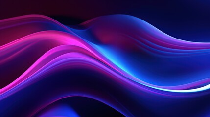 Modern abstract background with liquid holographic neon curved waves in motion. Gradient color design for banner, and wallpaper concept backdrop. Generative AI