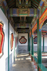 Chinese style corridor in the Summer Palace in Beijing, China