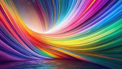 Abstract rainbow background, Color explosion futuristic concept. Generative AI.