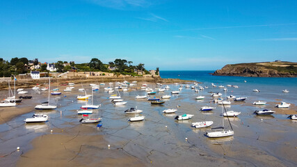 Vue aérienne de la côte bretonne, Rotheneuf, La Guimorais, Bretagne © Tydav Photos