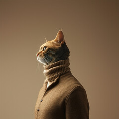 portrait of a cat with eyes