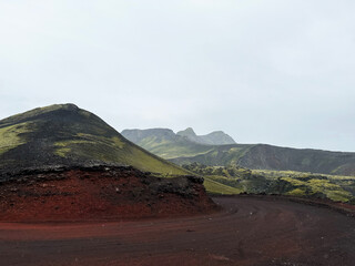 Beautiful landscape of an old volcano 