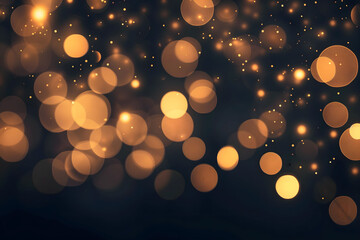 Shining Golden Brown Bokeh Background