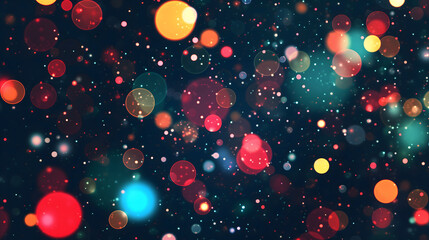Abstract Colorful Orbs and Particles Background - obrazy, fototapety, plakaty