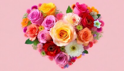 bouquet of roses, heart shape