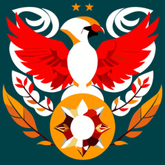Fototapeta premium Coat of Arms of the Russian Federation. Vector Illustration. AI Generated