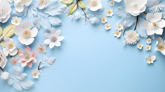 Flower border background image