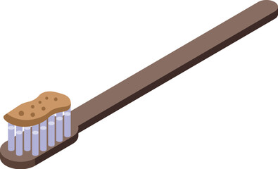 Eco toothbrush icon isometric vector. Sodium skin care. Tube floss