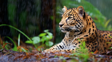 Fototapeta premium leopard in zoo high definition(hd) photographic creative image