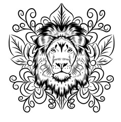 lion head illustration