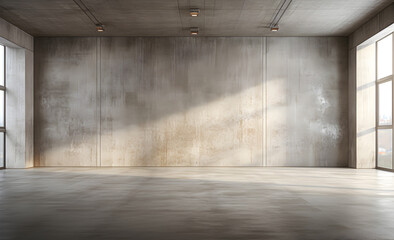 An empty room with untreated concrete walls and flooring