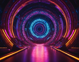abstract background with neon lights