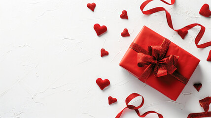 gift box with red heart
