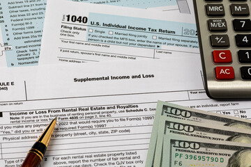 Supplemental income form for federal income tax return and calculator. Federal tax return, income...