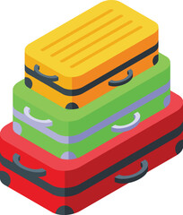 Travel bags icon isometric vector. Advanced tech. House travel