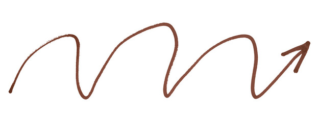 Brown arrows isolated on transparent background