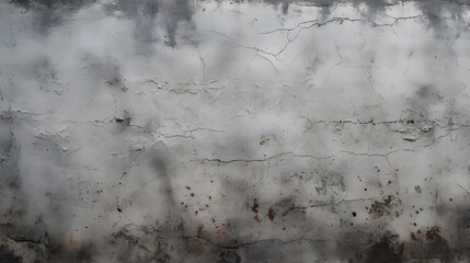 Gray concrete wall with dirty marks and cracks