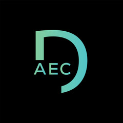 AEC Letter logo design template vector. AEC Business abstract connection vector logo. AEC icon circle logotype.
