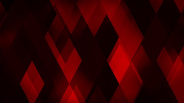 Large red diamonds abstract geometric motion background seamless loop