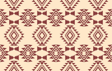 Ethnic abstract ikat art. Aztec ornament print. geometric ethnic pattern seamless  color oriental.  Design for background ,curtain, carpet, wallpaper, clothing, wrapping, Batik, vector illustration.