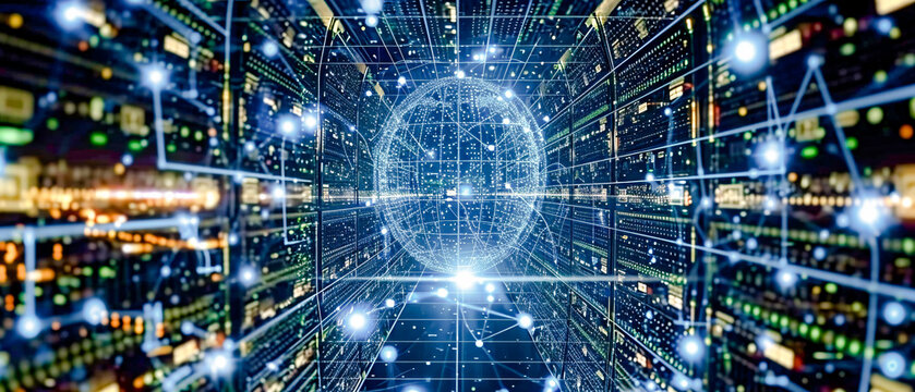 Artificial General Intelligence (AGI), also known as Strong AI refers to a type of Artificial Intelligence that has the Ability to Understand Learn and Apply its Intelligence Symbol Image Background