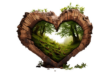 heart of nature illustration, love nature