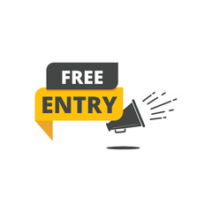 Free entry vector banner social media template for event admission