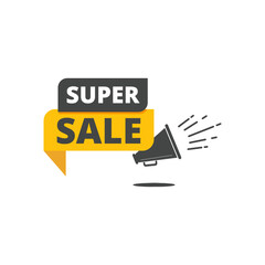 Super sale announcement vector banner social media template