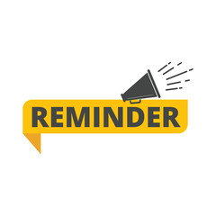 Reminder vector banner social media template