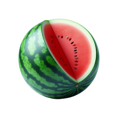 Melon slice on transparent background Ai generative.