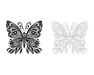 set of butterflies