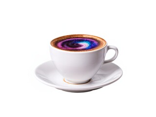 A coffee cup with a galaxy swirling inside