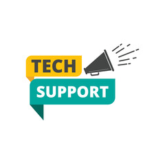 Tech support vector banner social media template