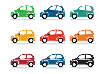 Car icon set isolated on the background. Ready to apply to your design. Vector illustration.